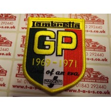 LAMBRETTA GP 69-71 END OF AN ERA  SHIELD, SEW ON PATCH
