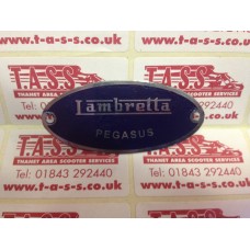 LAMBRETTA SEAT BADGE PEGASUS BLUE