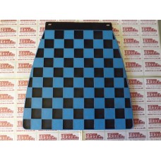 MUDFLAP BLACK AND LIGHT BLUE CHECK 60's style