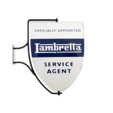 WALL MOUNTED SWINGING SIGN LAMBRETTA SERVICE AGENT