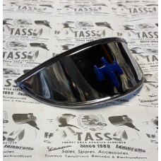  HEADLAMP PEAK POLISHED STAINLESS STEEL BLUE TRIM