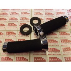 HANDLEBAR GRIPS FOAM AND CHROME PX