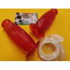 LAMBRETTA HANDLEBAR GRIPS BARREL STYLE RED S3/GP
