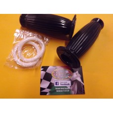 HANDLEBAR GRIPS CLASSIC BUBBLE STYLE BLACK PX/RALLY