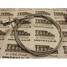 LAMBRETTA REAR BRAKE CABLE INNER WITH QUICK ACTION THREADED ADJUSTER