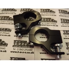 LAMBRETTA BGM PRO BOLT ON TOP FRONT DAMPER BRACKETS BLACK