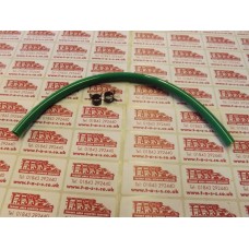 FUEL PIPE BY MOOSE RACING 1/4 (6.4MM)12" GREEN WITH CLIPS