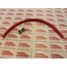 FUEL PIPE BY MOOSE RACING 1/4 (6.4mm) x12" RED WITH CLIPS
