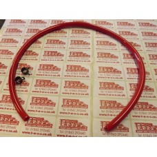 LAMBRETTA FUEL PIPE BY MOOSE RACING 24" (6.4mm) x 61mm RED WITH CLIPS