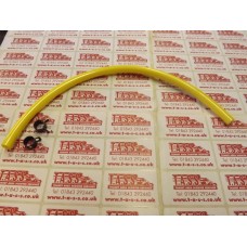 FUEL PIPE BY MOOSE RACING 1/4(6.4mm) x 12" YELLOW WITH CLIPS