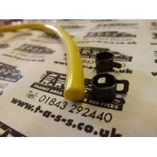 FUEL PIPE BY MOOSE RACING 1/4 (6.4mm) x 24" YELLOW WITH CLIPS