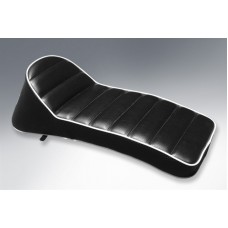 LAMBRETTA ANCILLOTTI SEAT SHORT 3/4 -BLACK WITH WHITE TRIM