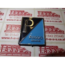 PIAGGIO GENOVA METAL LEGSHIELD DIAGONAL BADGE LARGE