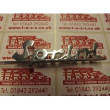 SPRINT SILVER ALLOY SCRIPT BADGE