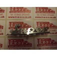 SUPER SILVER ALLOY SCRIPT BADGE