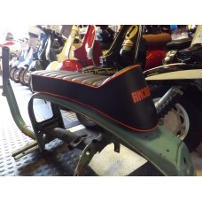 LAMBRETTA ANCILLOTTI SEAT- ORANGE LOGO AND PIPING