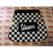 MUDFLAP BLACK AND WHITE CHECK VESPA LOGO