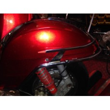 FRONT BUMPER BAR CHROME PX/T5 RED INSERTS