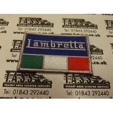 LAMBRETTA LOGO ITALIAN FLAG SEW ON PATCH