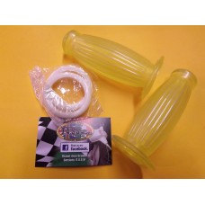 HANDLEBAR GRIPS CLASSIC BUBBLE STYLE YELLOW PX/RALLY