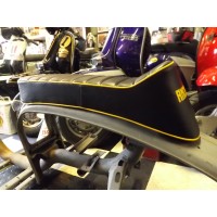 LAMBRETTA ANCILLOTTI SEAT- YELLOW LOGO AND PIPING