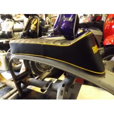 LAMBRETTA ANCILLOTTI SEAT- YELLOW LOGO AND PIPING