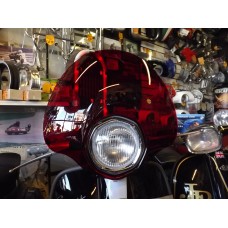 LAMBRETTA BUBBLE FLYSCREEN RED SX/TV/SPECIAL