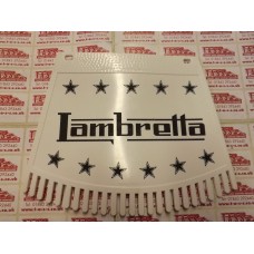 MUDFLAP "KEN COBBIN" STYLE BLACK LAMBRETTA ON WHITE