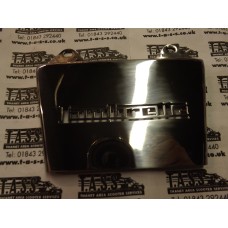  LAMBRETTA REAR MUDFLAP STAINLESS STEEL  LOGO LASER CUT