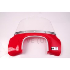 LAMBRETTA GP MOD FLYSCREEN TRANSPARENT RED