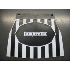 LAMBRETTA LOGO MUDFLAP BLACK & WHITE STRIPES