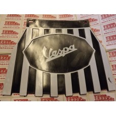 VESPA LOGO ON STRIPED MUDFLAP BLACK & WHITE