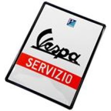 VESPA METAL ADVERTISING SIGN "SERVIZIO" 