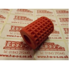 KICKSTART PEDAL RUBBER ROUND WAFFLE DESIGN RED